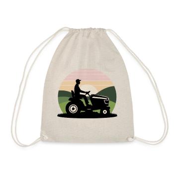 Lawn mower Gift - Drawstring Bag - nature - Front