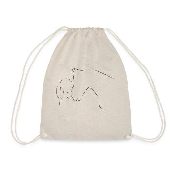Fille avec cheval dans les lignes - Sac de sport léger - nature - Devant