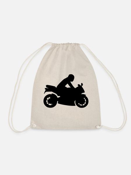 motorrad___f1 - Turnbeutel - Natur