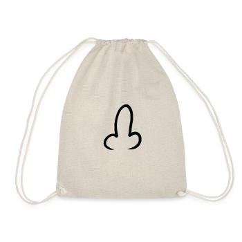 Funny party bachelor gift penis dildo - Drawstring Bag - nature - Front