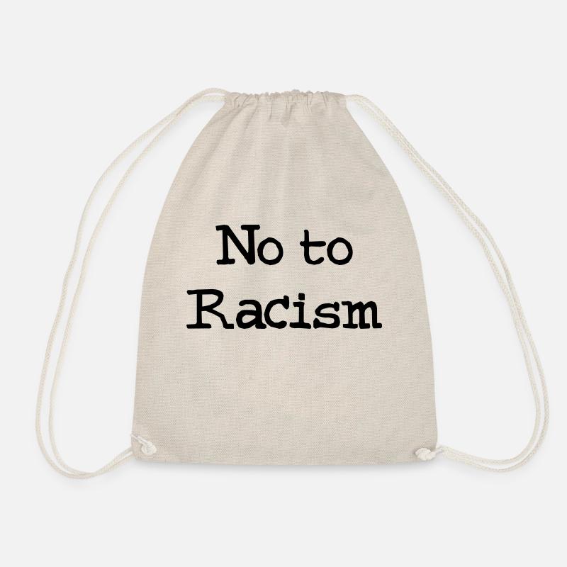 No To Racism - Drawstring Bag - nature