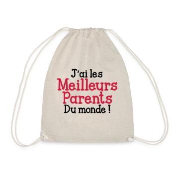 J'ai les Meilleurs Parents du monde ! - Sac de sport léger - nature - Devant