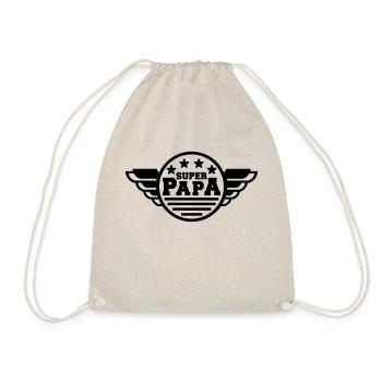 Emblème de Papa (ailes) - Sac de sport léger - nature - Devant