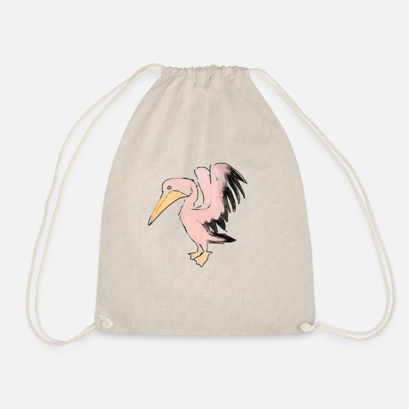 Pink pelican - Drawstring Bag - nature