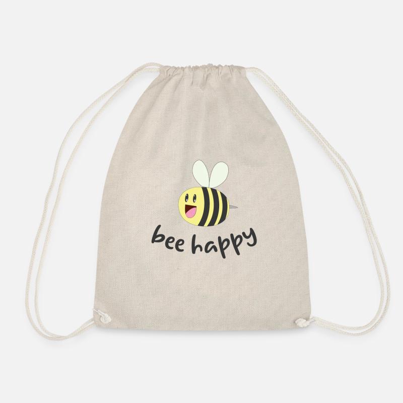 bee happy - Turnbeutel - Natur