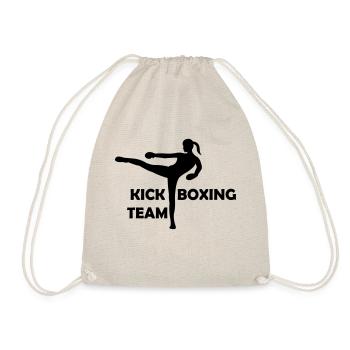 kickboxing woman team - Drawstring Bag - nature - Front
