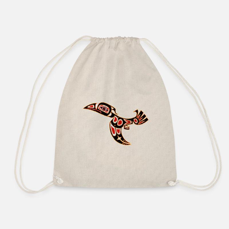 Totem Vogel 1 red - Turnbeutel - Natur