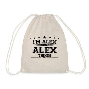 Ich bin Alex, der Alex Dinge macht - Turnbeutel - Natur - Vorne