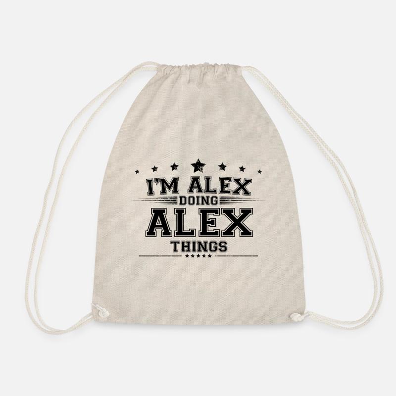 Ich bin Alex, der Alex Dinge macht - Turnbeutel - Natur