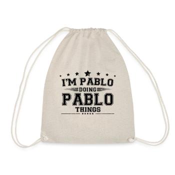 Ich bin Pablo, der Pablo-Dinge macht - Turnbeutel - Natur - Vorne