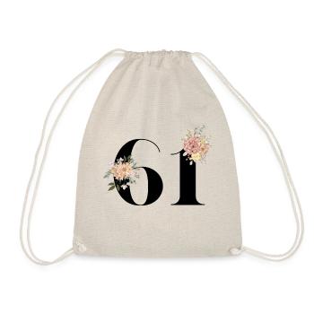 Blumen zum 61-jährigen Jubiläum (Geschenk von 61 Jahren) - Turnbeutel - Natur - Vorne