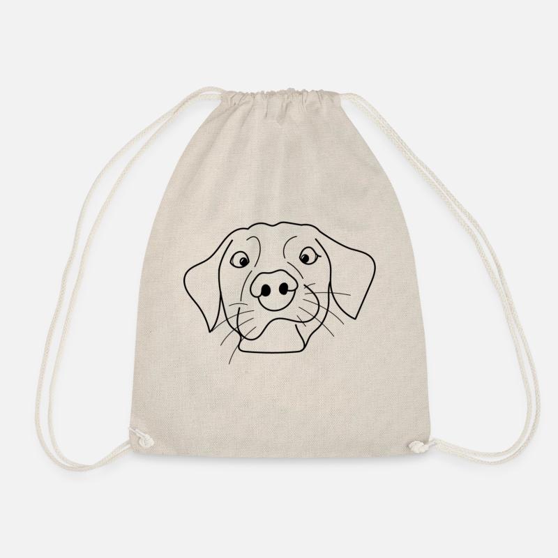 Dog face - Drawstring Bag - nature