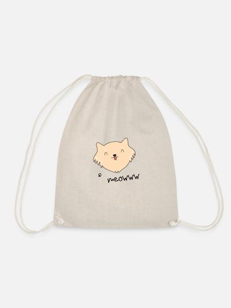 meoww cat - Turnbeutel - Natur