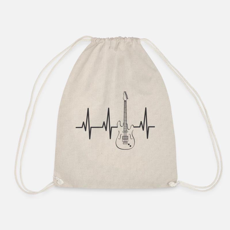 Heartbeat E-Gitarre - Turnbeutel - Natur