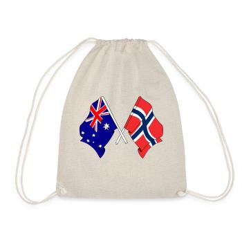 Flag of Australia, Norway - Drawstring Bag - nature - Front
