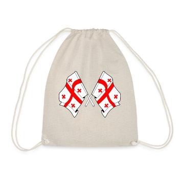 Deux drapeaux de la Géorgie - Sac de sport léger - nature - Devant
