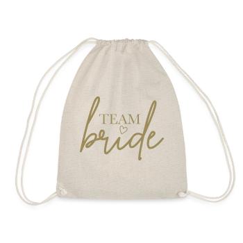 Team Bride mit Herz - Turnbeutel - Natur - Vorne