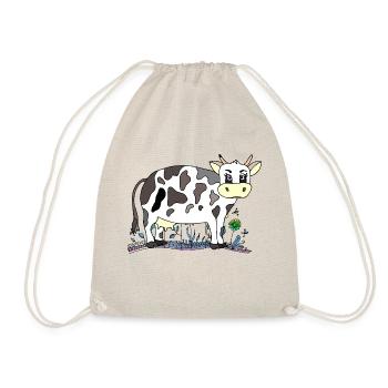 Cow - Drawstring Bag - nature - Front