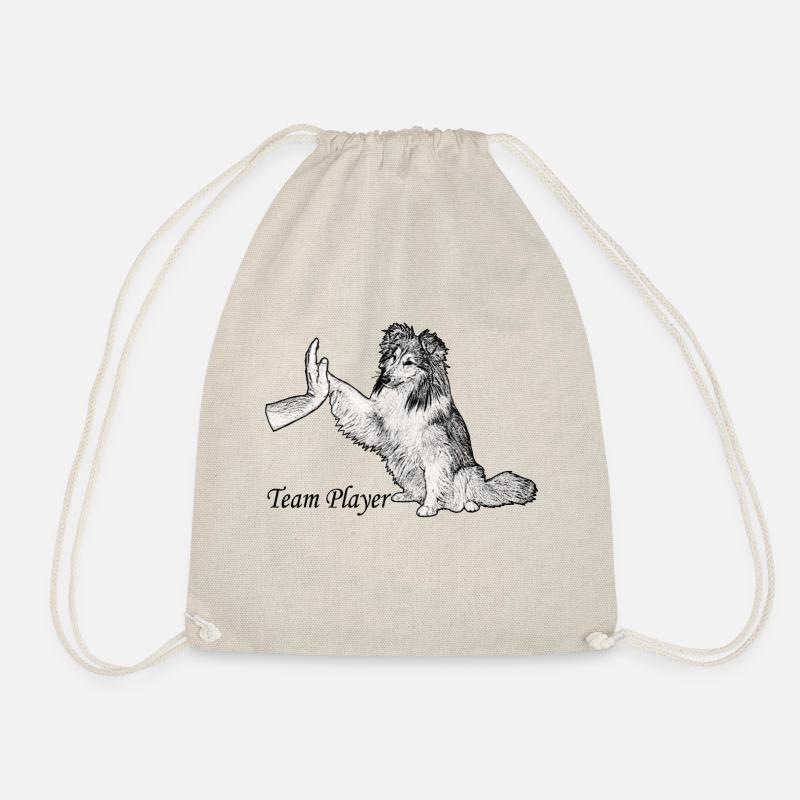 Team player Sheltie2 - Turnbeutel - Natur