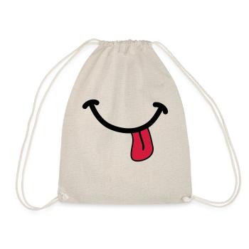 SMILEY - Drawstring Bag - nature - Front