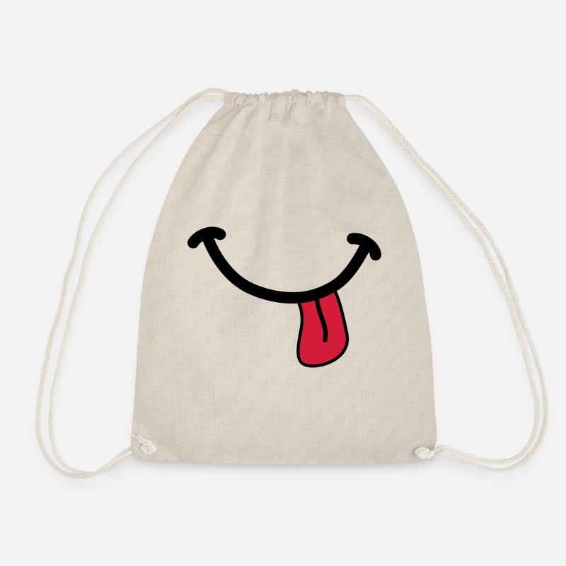 SMILEY - Drawstring Bag - nature