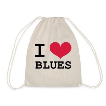 I Love Blues - Drawstring Bag - nature - Front