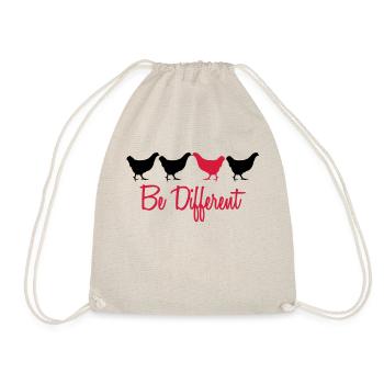 Be Different Hhs mit Text - Drawstring Bag - nature - Front