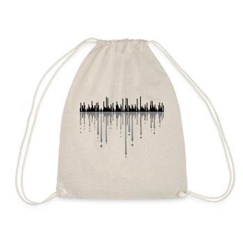 soundtrack graffiti drops mirroring sound play cool - Drawstring Bag - nature - Front