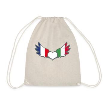 Drapeaux Français et Italien France Italie II - Sac de sport léger - nature - Devant