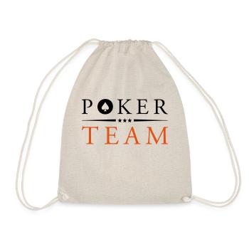 poker team - Turnbeutel - Natur - Vorne