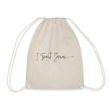 I Trust Jesus - Drawstring Bag - nature - Front