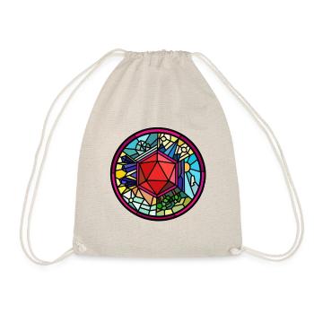 Cube in stained glass window - Drawstring Bag - nature - Front