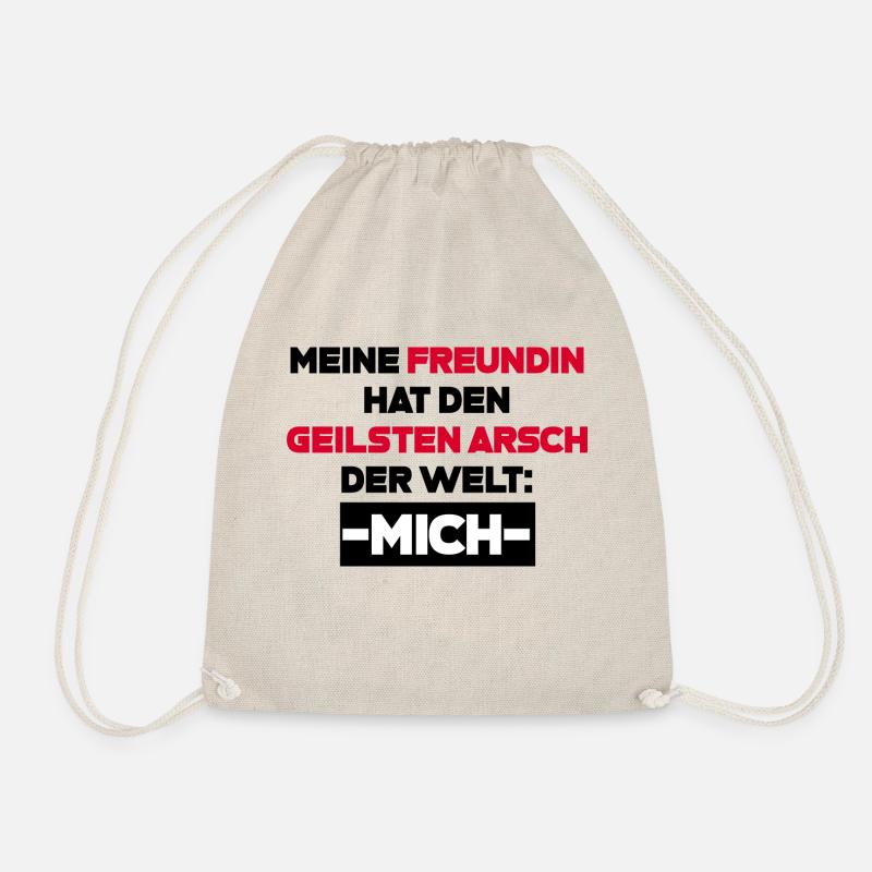 Freundin Spruch Geschenk - Turnbeutel - Natur
