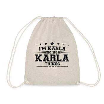 Ich bin Karla, die Karla-Dinge macht - Turnbeutel - Natur - Vorne