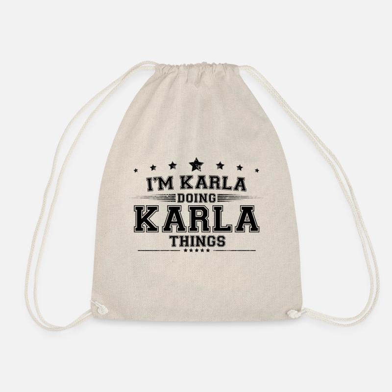 Ich bin Karla, die Karla-Dinge macht - Turnbeutel - Natur