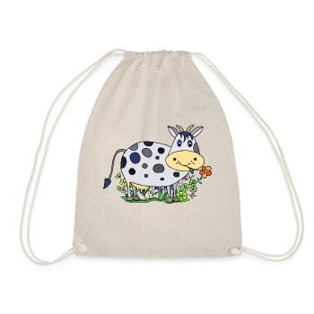 Cow - Drawstring Bag - nature - Front