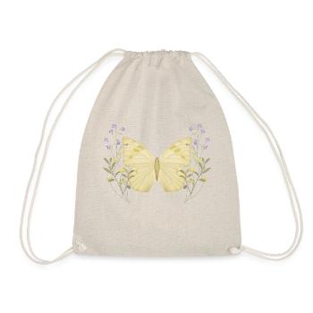 Butterfly with flowers - Drawstring Bag - nature - Front
