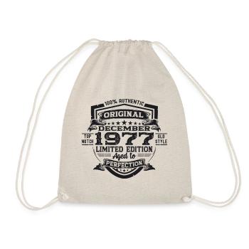 December Born 1977 45th birthday gift - Drawstring Bag - nature - Front