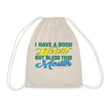 J’ai un bon cœur mais bénis cette bouche 4 - Sac de sport léger - nature - Devant