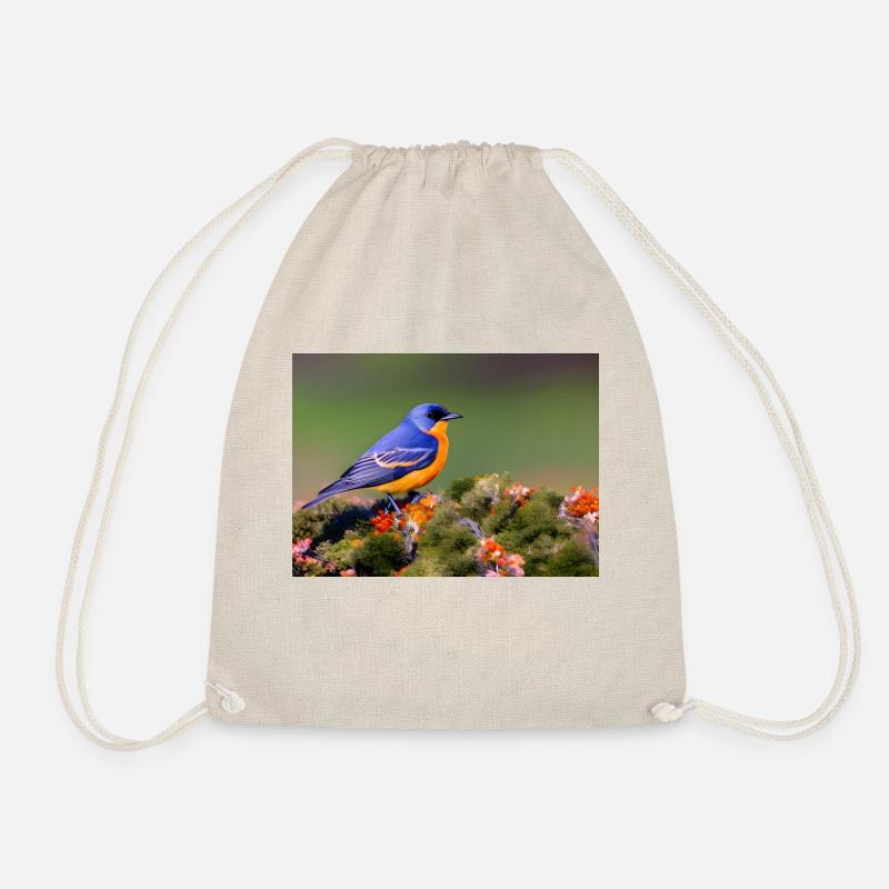 The Blue Bird is watching you - Drawstring Bag - nature