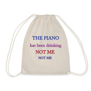 piano 03 - Drawstring Bag - nature - Front