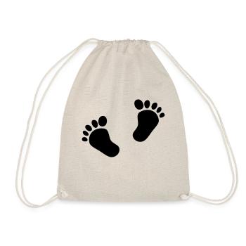 Deux pieds de bébé 2 pieds de bébé empreintes enfant mignon - Sac de sport léger - nature - Devant