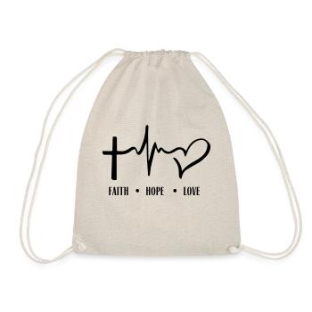 FAITH_HOPE_LOVE - Turnbeutel - Natur - Vorne