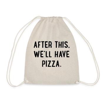 pizza - Turnbeutel - Natur - Vorne