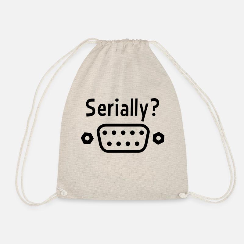 Serially? - Drawstring Bag - nature