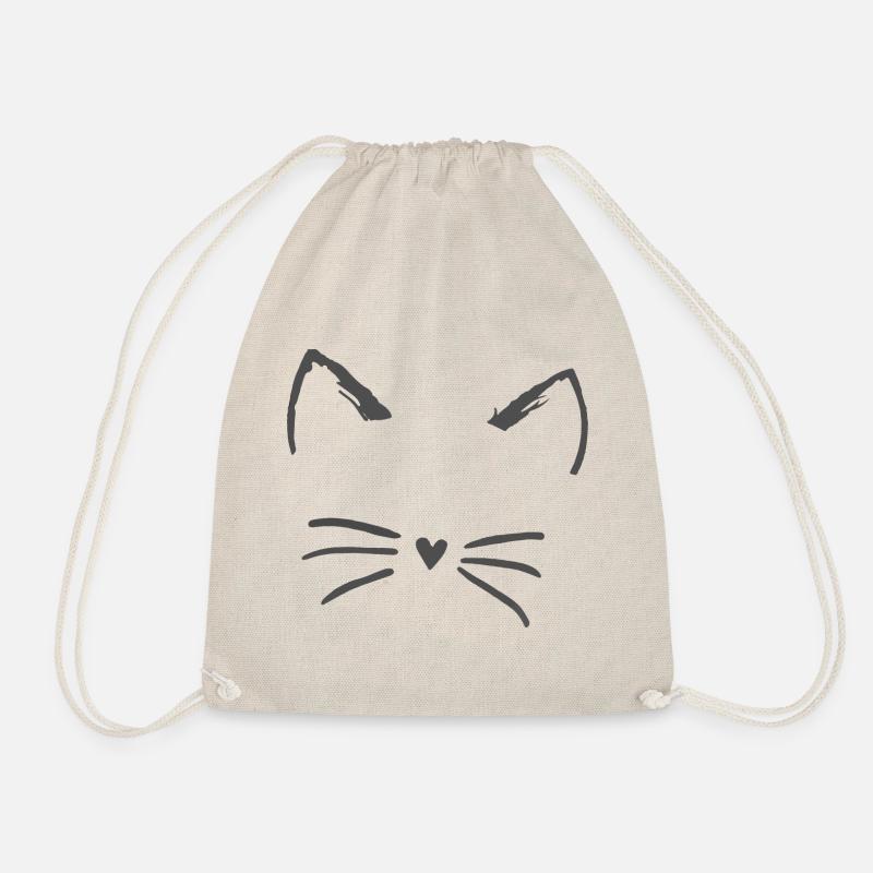 Cartoon Cat - Turnbeutel - Natur