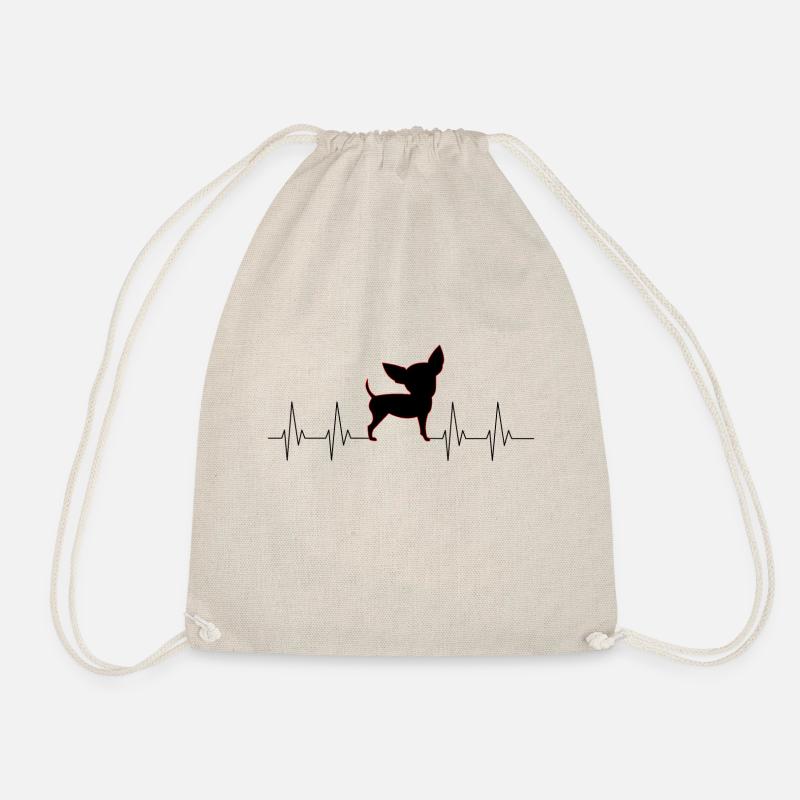 Chihuahua Love - Drawstring Bag - nature