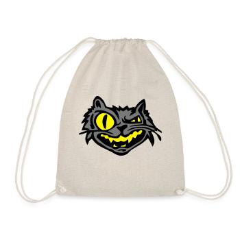 tête de chat en colère - Sac de sport léger - nature - Devant