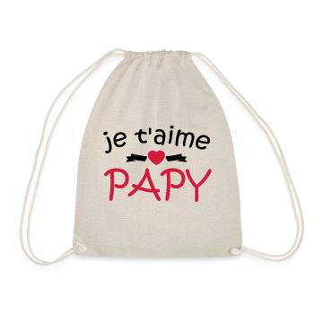 je t'aime papy - Sac de sport léger - nature - Devant