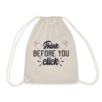 Think Before You Click - Drawstring Bag - nature - Front